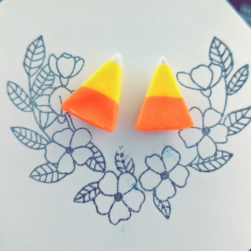 Candy corn earrings